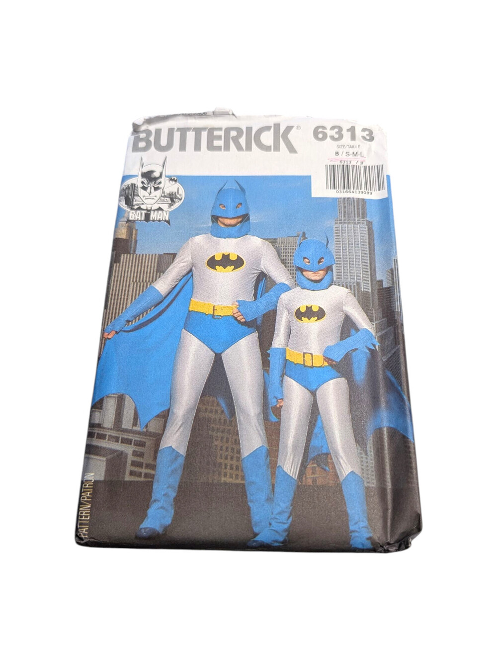 Butterick 6313 Batman Costume Sewing Pattern Sizes S M L Uncut